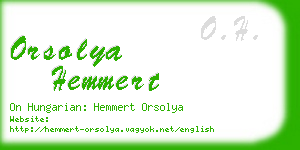 orsolya hemmert business card